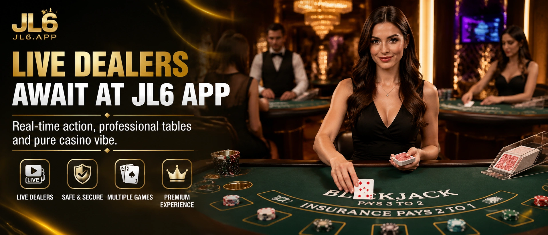 JL6 live casino table selection preview