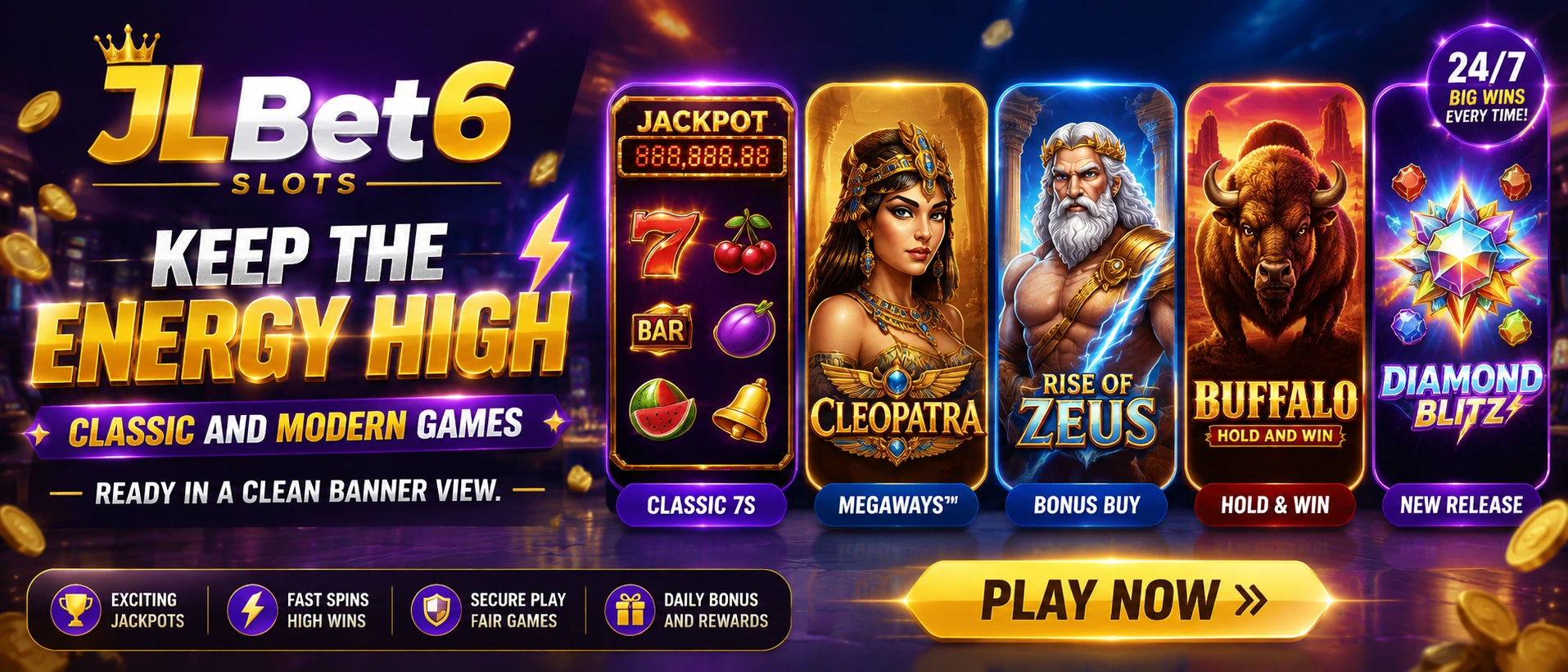 Slot game interface with reels and themed symbols